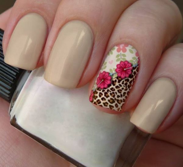 animal print com flores