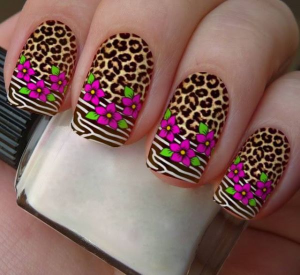 animal print com flores