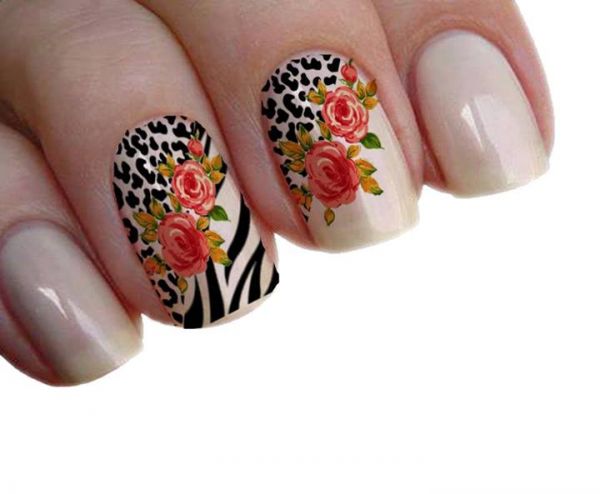 animal print com flores