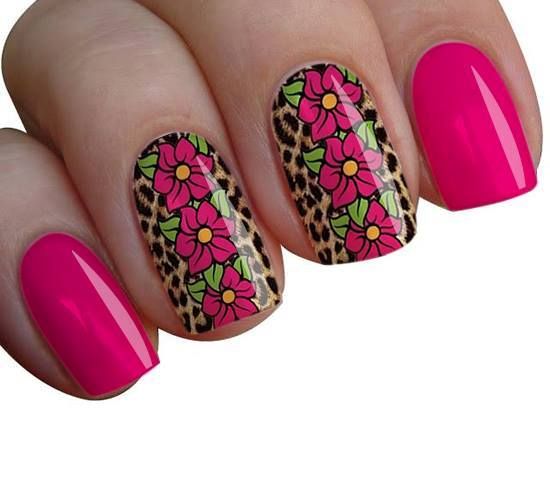 Animal print com flores