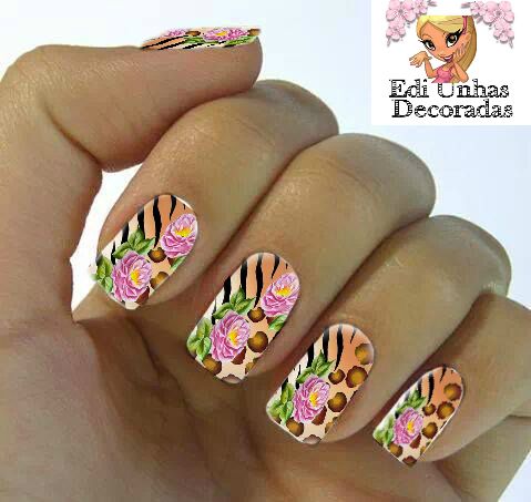 animal print com flores