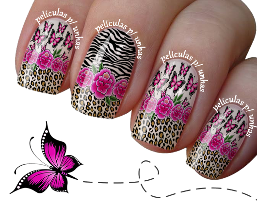 Animal print com flores